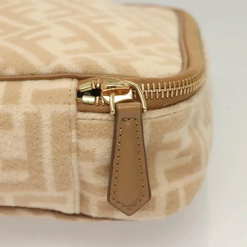 Fendi Zucca Vanity Pouch Beige